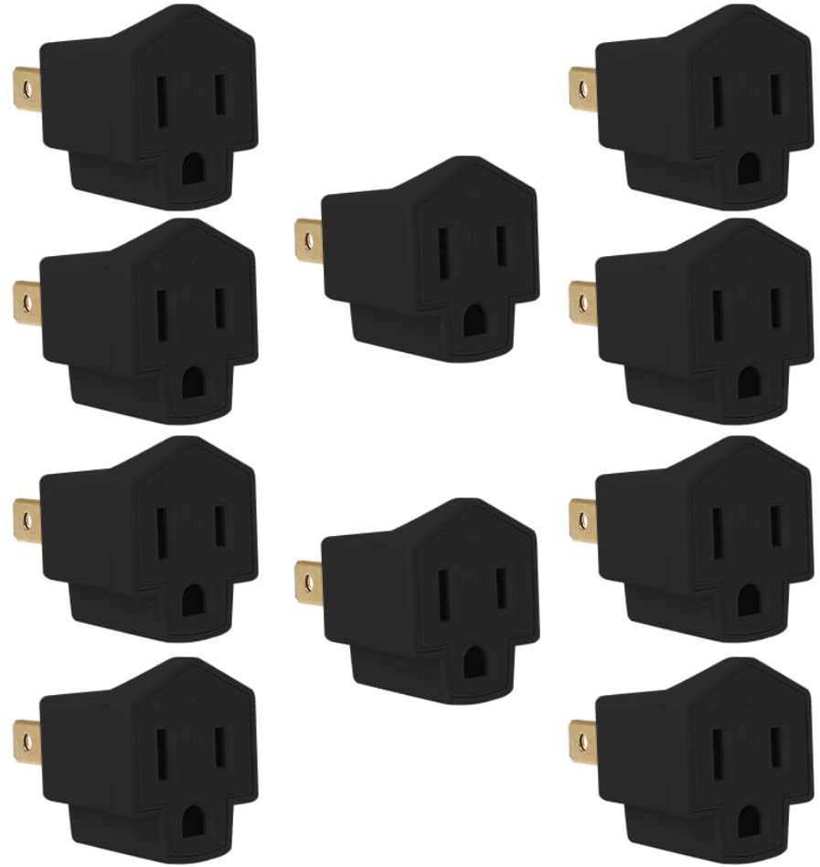 Maximm 2 Prong to 3 Prong Adapter, Ground Lifter Plug and Outlet