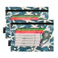 thumbnail image 2 of 2 Pack Pencil Bag 9.84x6.1 Inch 3-Ring Page Turning Folder Zipper Pencil Case Pencil Bag Page Turning File Bag Blue Starfish, 2 of 6
