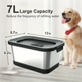 thumbnail image 3 of 1.85gal Heavy-Duty Stainless Steel Dog Water Bowl with XXL Non-Slip Spill-Proof Mat - Slow Feeder for Puppies & Large Dogs, Mess-Free Drinking, Indoor/Outdoor Pet Water Dispenser (No Spills, Durable), 3 of 8