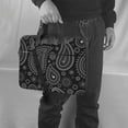thumbnail image 6 of ZICANCN Laptop Case 15.6 inch, Paisley Black Abstract Aesthetic Work Shoulder Messenger Business Bag for Women and Men, 6 of 7