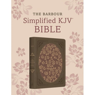 The Barbour Simplified KJV Bible--Deluxe Edition [Brown & Rose Floral Inset], (Hardcover)