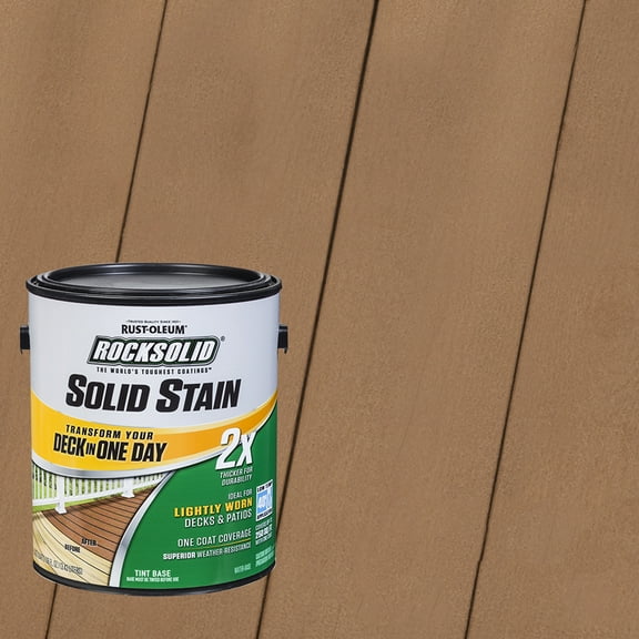 Adobe, Rust-Oleum RockSolid 2X Solid Exterior Wood Deck Stain-319731T, Gallon