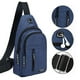 thumbnail image 4 of Mochila Pecho Cruzada - Bolso Ligero de Nylon con Orificio para Auriculares, Bolsillos Antirrobo, Correa Ajustable, Impermeable para Viajes, Senderismo y Día, para Hombres y Mujeres, 4 of 7