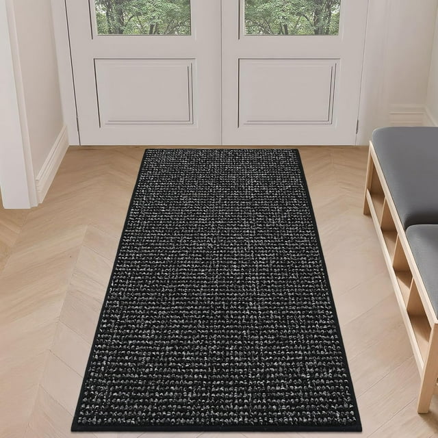 Dirt Trapper Door Mat ” x ” Washable Doormats Entrance Mat Dirt and Absorbent Welcome Mat Low Profile Floor Mats for Front Back Door and Entryway Taupe