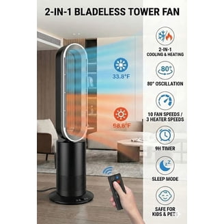 Dyson Hot+Cool Jet Focus AM09 Bladeless Fan Heater | White/Silver