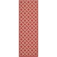 thumbnail image 5 of SAFAVIEH Outdoor CY6925-248 Courtyard Collection Red / Bone Rug, 5 of 10