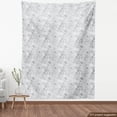 thumbnail image 4 of Ambesonne Grey Fabric by the Yard Upholstery, Easter Eggs Monochrome Artwork, 1 Yard, Pale Purpleblue White, 4 of 5