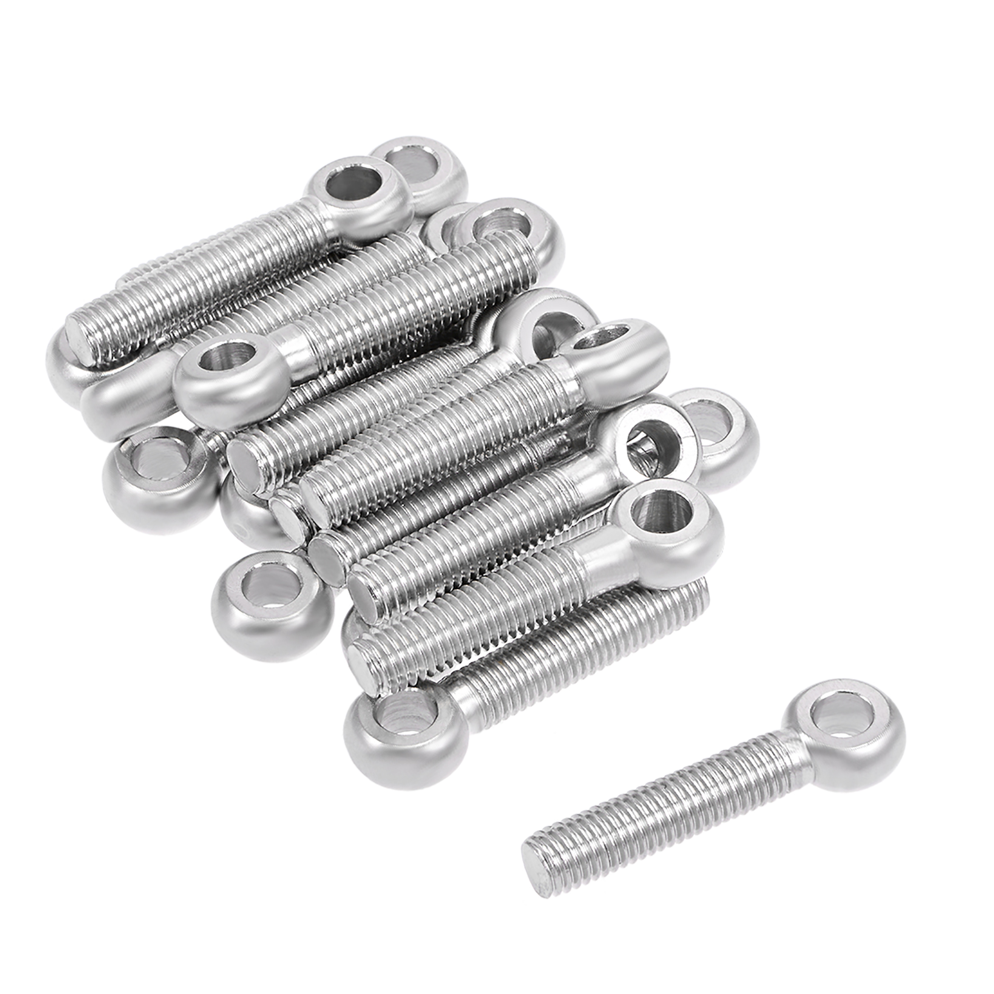 Uxcell M10x50mm 304 Stainless Steel Machine Shoulder Lift Eye Bolt Rigging 20pcs