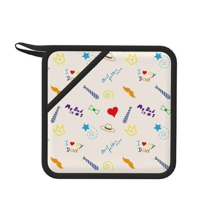 

1 Pc Silicone Anti-Hot Hot Pads Oven Mitts Heat Resistant Pot Holders With Pockets Non Slip Oven Glove Potholder For Kitchen Cooking Bbq Baking 7.1in Different Words Referring Fathers