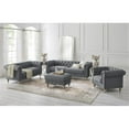 thumbnail image 4 of Londynn Club Chair Dark Gray Fabric Linen Button Tufted Rolled Sinuous Springs, 4 of 10