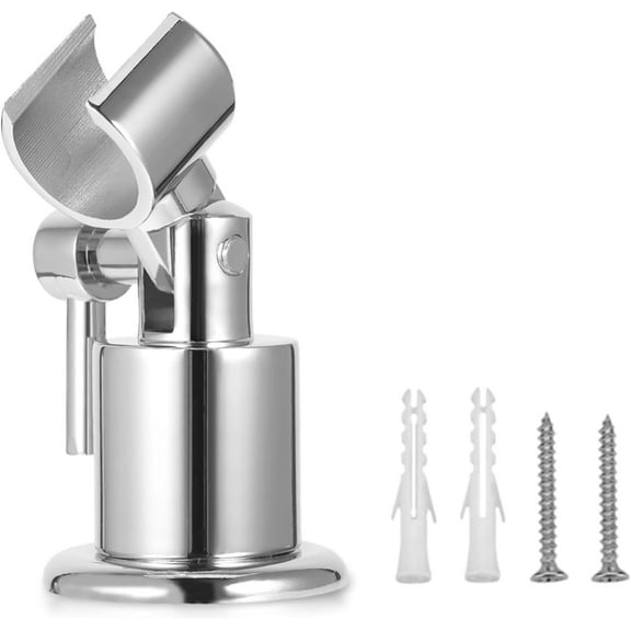 Full Metal Shower Head Holder,Handheld Shower Head Holder,180° Adjustable Shower Wand Holder,Shower Head Holder Wall Mount,Handheld Shower Head