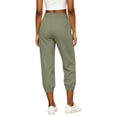 thumbnail image 4 of Linen Capri Pants for Women Cropped Pant Summer Dressy Casual Elastic Waist Beach Trousers 2026 Army Green M, 4 of 6