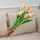 thumbnail image 1 of Nvzi Tulipán artificial de seda de 20 unidades, flores blancas falsas de 13,5 pulgadas, regalo para el día de la madre, Pascua,decoración para el hogar, la cocina y la boda (color champán), 1 of 5