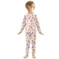 thumbnail image 3 of joogoo Cute Mushroom Flower 2 Piece Long Sleeve Tee and Pants Cotton Pajama Set 8Y, 3 of 7