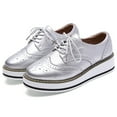thumbnail image 6 of DADAWEN Women's Wing Tip Oxfords Platform Shoes Casual Flats 9 US, 6 of 6