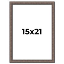 15x21 Frame Silver Real Wood Picture Frame Width 1.25 Inches | Interior Frame Depth 0.5 Inches |