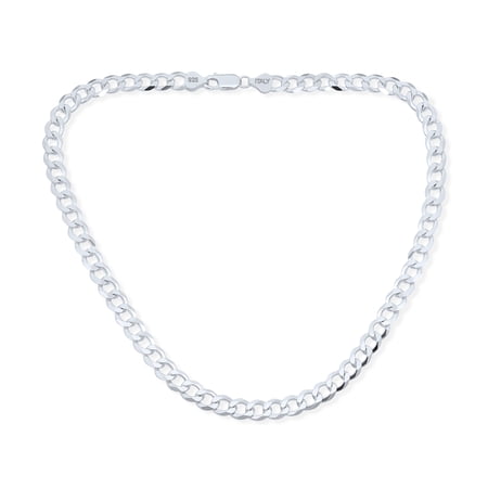 Bling Jewelry Womens Men s Sterling Silver Miami Cuban Chain Necklace 7MM Nickel-Free Made in Italy