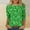 4-Green, variant on REORIAFEE St. Patrick's Day T-Shirts Womens Printing 3/4 Sleeve T-Shirts Paddy's Day Crewneck Casual Tees Loose Fashion Tops Green S