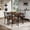 Walnut, variant on ZIVACATE 5 Piece Dining Table Set for 4, Industrial for Kitchen Table Counter with 4 PU Dining Benches, Space-Saving, Rectangle Kitchen Table and Chairs for Dining Room, Apartment, Walnut