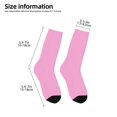 thumbnail image 2 of Zufioo Pink Print Children's Mid-tube Socks, Contrast Color High Elastic Sports Socks - Sweat-absorbent, Warm, Suitable for Children Aged 6-10, 2 of 5