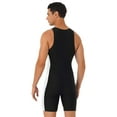 thumbnail image 2 of CHICTRY Mens Sleeveless Athletic Swimsuit Jumpsuit Front Zipper Quick Dry Rash Guard Set Bathing Suit Black&White M, 2 of 6