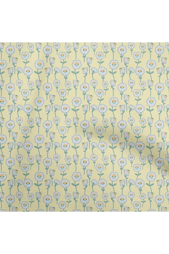 RayonBeigeFabricKidsFloralDressMaterialFabricPrintFabricByTheYard56InchWide