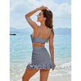 thumbnail image 2 of WQD Womens Bikini Set High Waisted 2 Piece Swimsuits Tummy Control Bathing Suits Swim Skirt Swimwear, 2 of 6