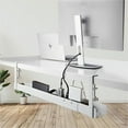 thumbnail image 4 of StarTech.com Under Desk Cable Management Tray, Length Adjustable, Clamp-On Installation, No Drilling Required, White, 4 of 5