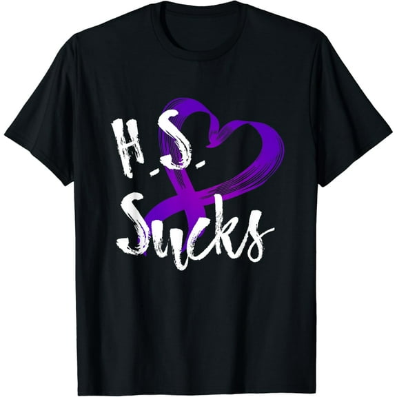 t-shirtHidradenitis Suppurativa Purple Ribbon HS Sucks T Shirt mens t shirt,black,women,funny,misfits,men,journey