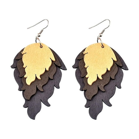 

Yyeselk 2023 Fashion Wooden Earrings Tourism Beach Holiday Earrings Jewelry for Hawaiian Girls Teenager Women