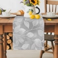 thumbnail image 5 of Table Runner Gray White Leaves Plant Table Decoration for Kitchen Dinning Simple Style Table Decoration for Indoor Outdoor Party Wedding Decor 13x72 Inch, 5 of 7