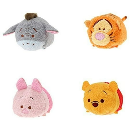 Disney Piglet Jewelry - Disney Winnie the Pooh and Pals ''Tsum Tsum'' Plush - Mini - 3 1/2'' Tigger, Piglet, Pooh, and Eeyore