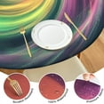 thumbnail image 4 of Colorful Tie Dye Spiral Galaxy Pattern Round Fitted Tablecloth with Elastic Edge,Dining Table Cover Waterproof,Outdoor Round Tablecloth for Camping,Dining,Indoor and Outdoor, 4 of 7