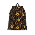 thumbnail image 2 of Lsque Sunflowers Leaves Pattern Canvas Daypack, Durable Backpack, High-quality Versatile Backpack,Vintage Compact Backpack-Small, 2 of 6