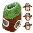 thumbnail image 1 of Juguete de peluche con forma de búho para perros, con forma de agujero en el árbol, para buscar y esconder., 1 of 14