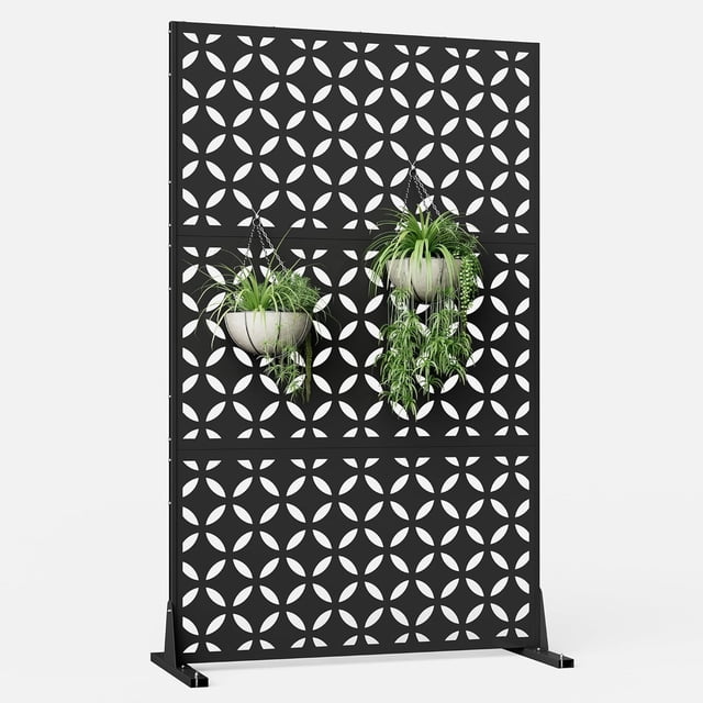72" H x 47" w Metal Privacy Screen Outdoor, Freestanding Decorative Screens