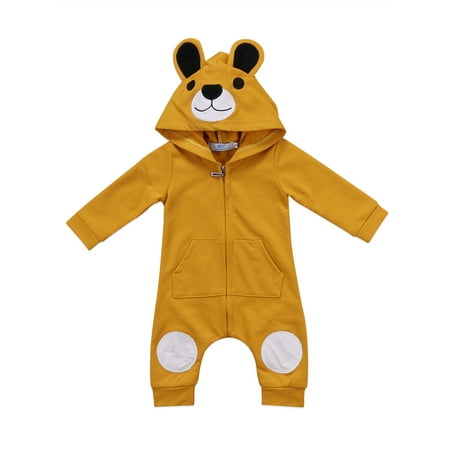 

Frobukio Bear Baby Girls Boys Long Sleeve Romper Jumpsuit Clothes Outfits