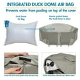 thumbnail image 4 of Duck Covers Weekend Water-Resistant 90 Inch Outdoor Square Table & Chair Cover with Integrated Duck Dome, Moon Rock, 4 of 14