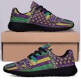 thumbnail image 3 of Mardi Gras Fleur De Lis and Masquerade Mask American flag Shoes Sneakers for Women Men Black Size 9, 3 of 7