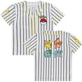 thumbnail image 3 of Boys Pokemon Baseball Jersey Shirt - Featuring Pikachu, Charizard, Squirtle and Bulbasaur- Little and Big Boys Sizes XS-XL White, 3 of 7