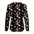 thumbnail image 4 of jobturf Halloween Shirts for Women Novelty Skull Graphic T Shirts Long Sleeve Pullover Tops Ghost Pumpkin Printed Loose Fit Casual Fall Clothes, 4 of 5