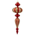 thumbnail image 3 of Northlight Shatterproof Commercial Size Finial Christmas Ornaments - 14" - Red and Gold - Set of 4, 3 of 6