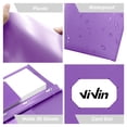 thumbnail image 3 of ViVin 6-Pack Heavy Duty Pocket Folder with Prongs, Two-Pockets Plastic Folder, with Clear Front Pocket and Stay-Put Tabs, Hold US Letter Size Page, for Office and School - Purple, 3 of 5