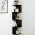 thumbnail image 3 of 2/4/5 Layers Wooden PVC Corner Shelf Burlywood Storage Shelf Boho Home Decoration Floating Wall Organizer Room Decors Aesthetic, 3 of 9