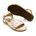 thumbnail image 3 of Old Soles Girls Tripelie Adjustable Leather Sandals, Copper \ Silver \ Pearlised Pink,29 EU (12 US) M US, 3 of 7