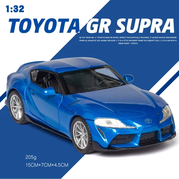 1:32 Toyota GR SUPRA Diecast Alloy Car Model High Simulation Metal Toy With Sound Light Pull Back For Kid Children Collection