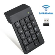Wireless Number Pad, TSV Numeric Keypad Numpad, 18 Keys Financial Accounting Number Keyboard Extension for Data Entry in Excel for Laptop, PC, Desktop, Surface Pro, Notebook