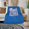 thumbnail image 2 of TEQUAN Double Layer Plush Bed Blanket, Blue Eat Sleep Games Tags Pattern Cozy Soft Air Conditioner Throw Blankets, 50" x 40", 2 of 7