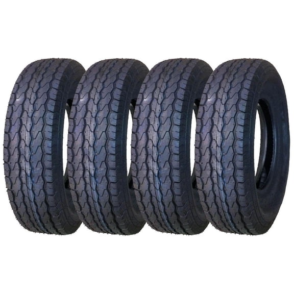 Free Country New ST 205/75D14 Load Range C Deep Tread Trailer Tires- 11020, Set of 4