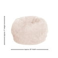 thumbnail image 6 of BizChair Small Blush Furry Refillable Bean Bag Chair for Kids and Teens, 6 of 10